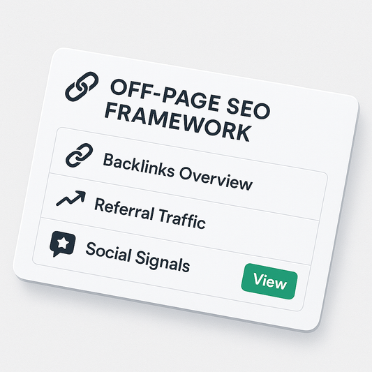 Off-Page SEO Framework